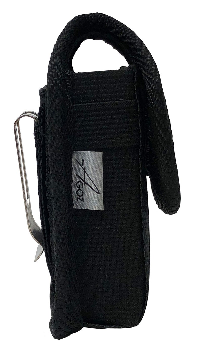 AGOZ Rugged Kyocera DuraXV DuraXA E4520, DuraXE E4710, Dura XTP Belt Clip Case, Tactical Vertical Carrying Canvas Holster Pouch Cover with Belt Loops & Metal Belt Clip Dura XV XA,DuraXV LTE Flip Phone - Image 3